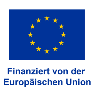EU-Flagge und der Text "finanziert von der Europäischen Union"