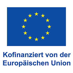 EU-Flagge und der Text "kofinanziert von der Europäischen Union"