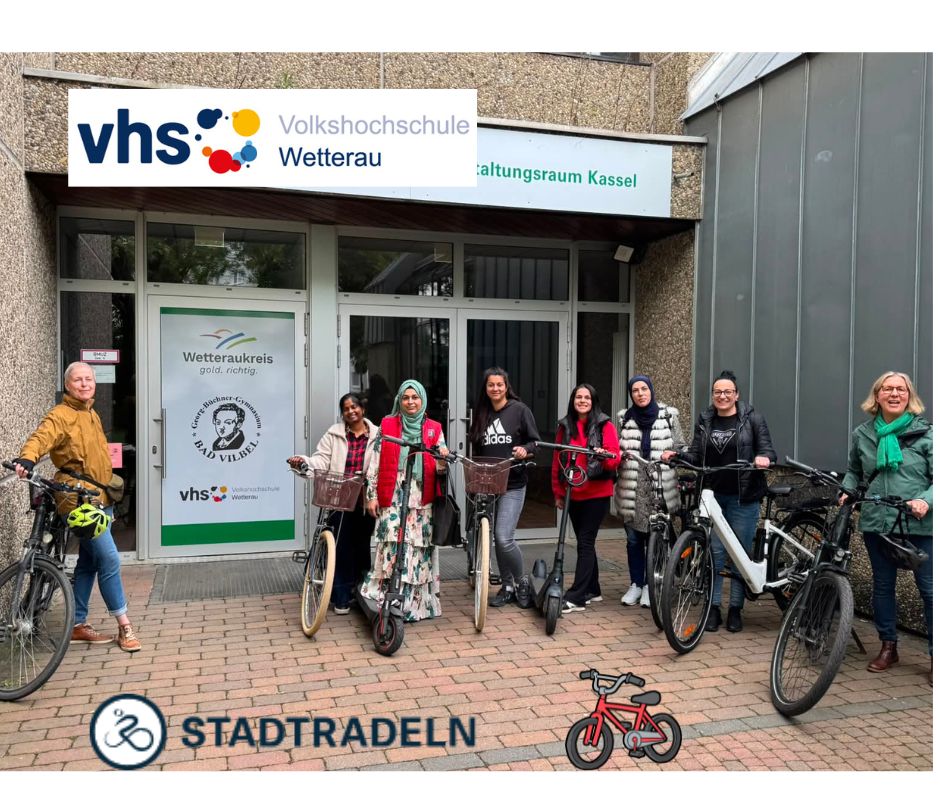 Öffnet die Seite 'vhs wetterau beim Stadtradeln 2026: Mit dem Rad zum Kurs!'