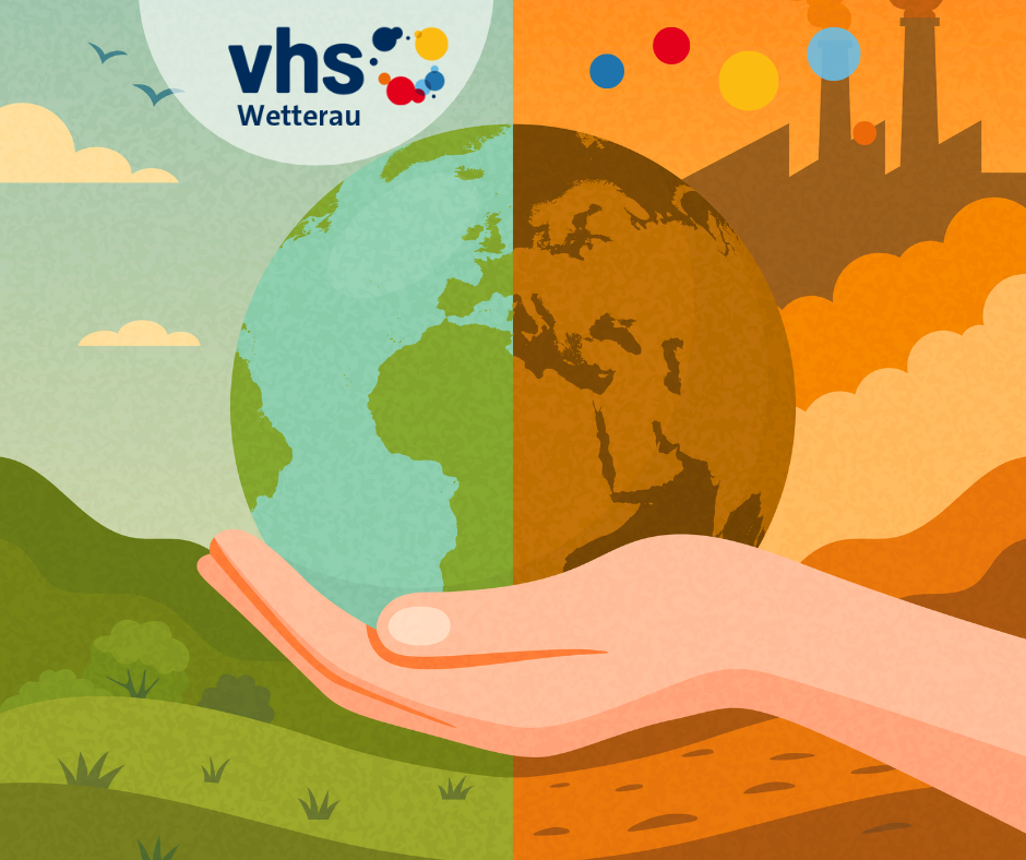 Öffnet die Seite 'vhs wetterau engagiert sich für Klimaschutz und Nachhaltigkeit' Symbolbild für Klimaschutz. Bild: Canva.